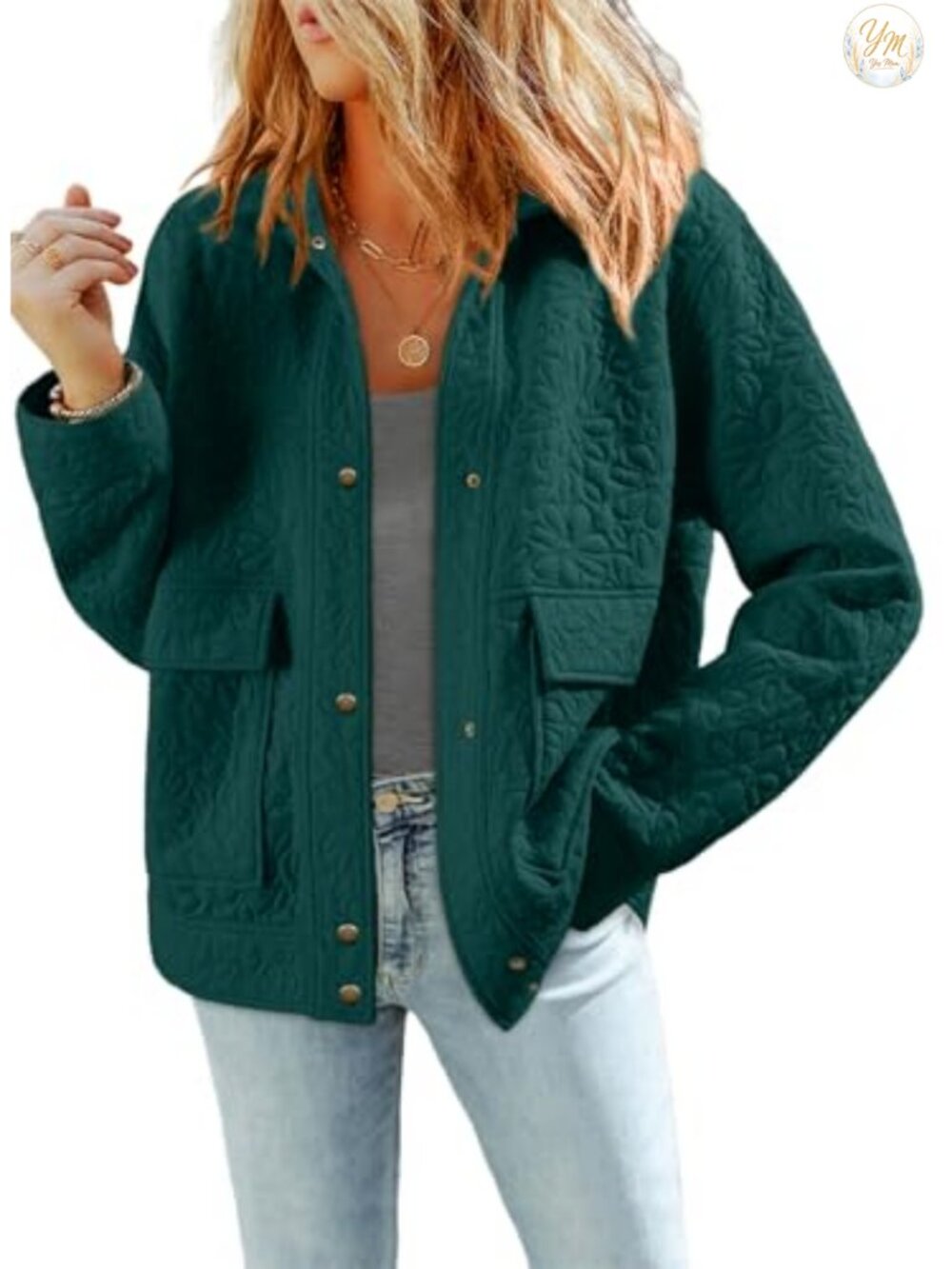 Warm Winter Long Sleeve Jacquard Button Down Casual Jacket